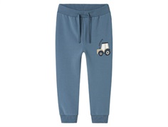 Name It sweat shorts blue mirage with tractor print  